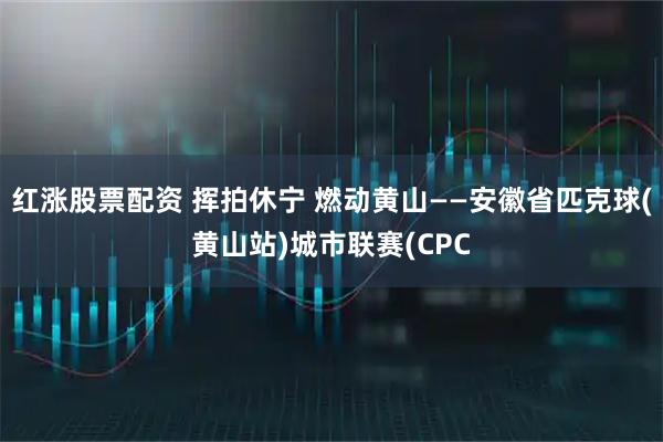 红涨股票配资 挥拍休宁 燃动黄山——安徽省匹克球(黄山站)城市联赛(CPC